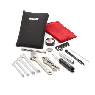 Comprehensive tool set that prepares you for just about anything the road will throw at you.