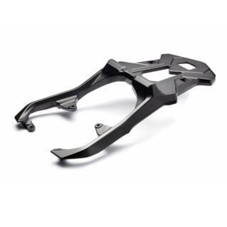 Suporte em alumínio com acabamentos de alta qualidade para montar na traseira da moto e transportar uma mala Top Case ou outro tipo de bagagem.