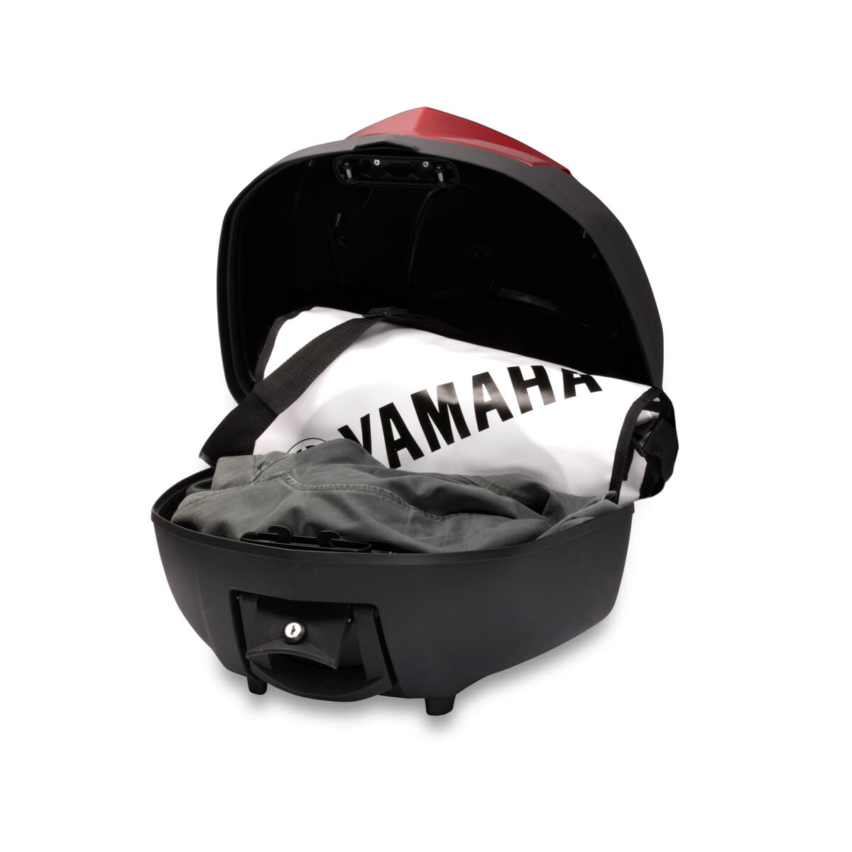 Kvalitný vrchný kufor na zväčšenie batožinového/úložného priestoru vášho motocykla značky Yamaha.