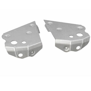These Rear A-Arm Skid Plates provide lightweight, durable protection to lower A-arms from rocks and trees.
