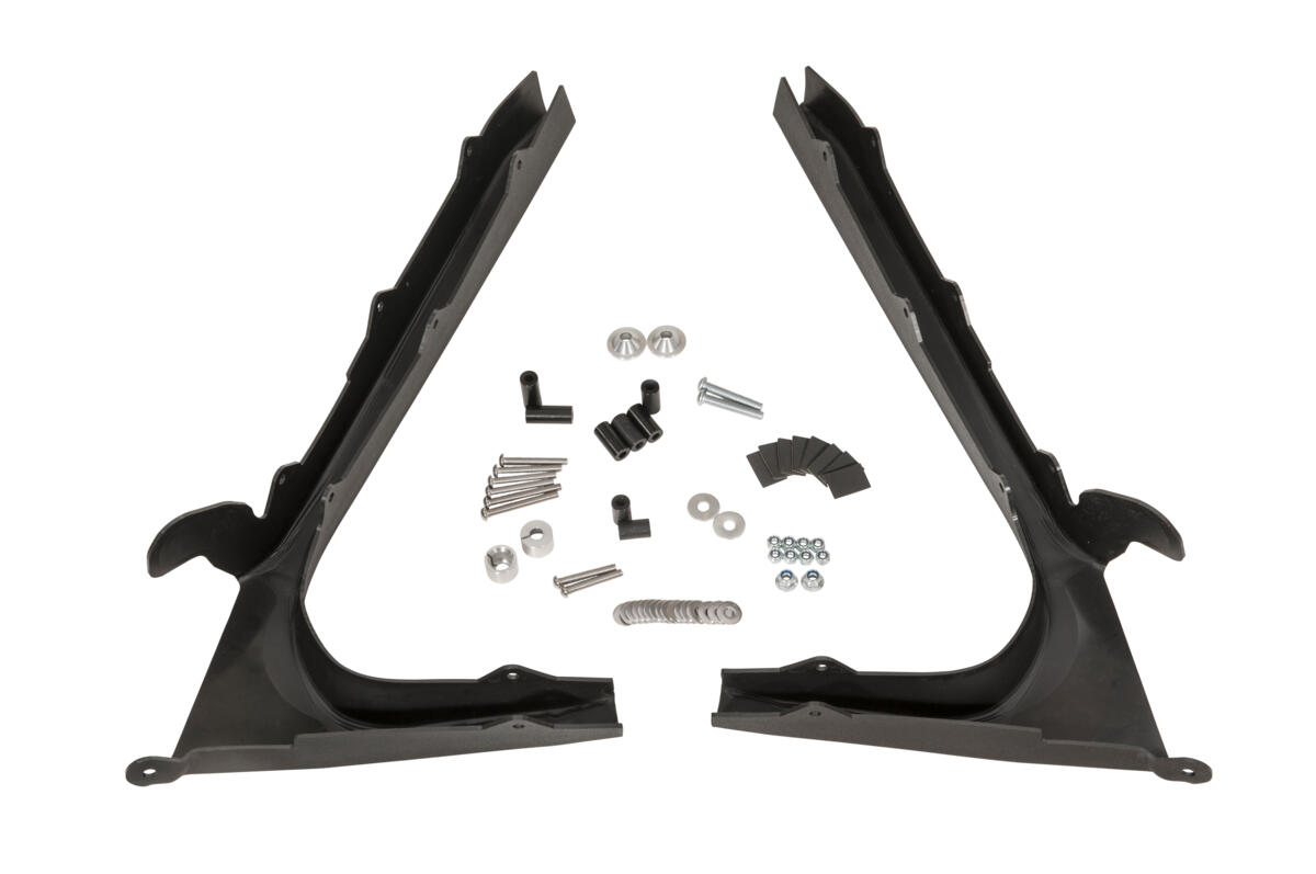 These lightweight, high-impact plastic (HWMPE) guards provide additional protection to the rear A-Arms and drive components. Rear arm guards are already installed on YXZ1000R SS LE.