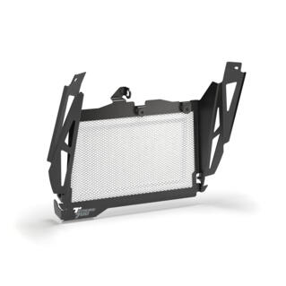 Protection de radiateur anodisée noire avec grille en acier inoxydable
