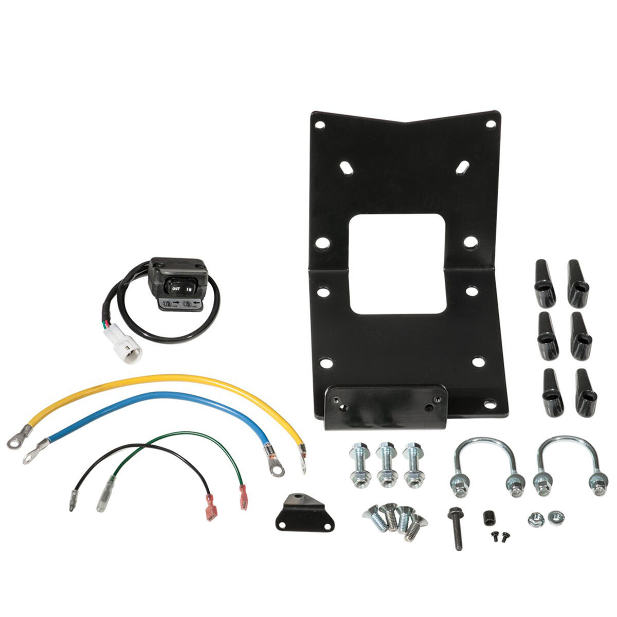 Winch mount kit with wiring and switches to install Vantage 2000 or Pro-Vantage 2500 winch.