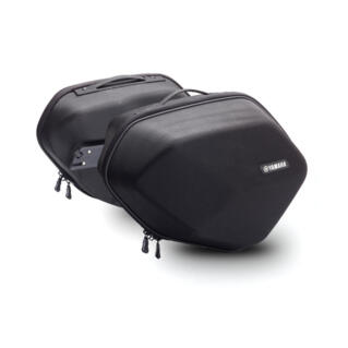En uppsättning snygga och funktionella mjuka sidoväskor i ABS, för extra bagage på långa resor