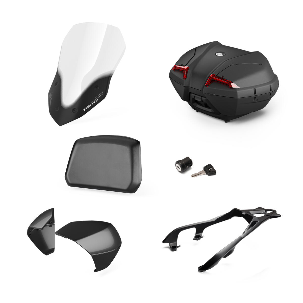 Hódítsd meg a várost a Tricity 300 Urban Pack csomaggal, amely tartalmazza a leglényegesebb és legpraktikusabb tartozékokat. Már kapható a Yamaha-kereskedőknél, akik örömmel szerelik fel a Tricity 300-ra ezeket a kiváló minőségű eredeti tartozékokat.