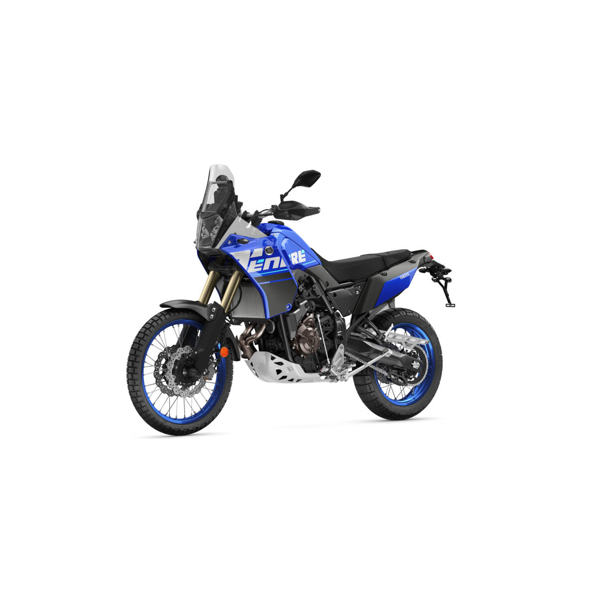 With its off-road credentials, the Ténéré 700 is meant to be ridden dirty! To give you and your motorcycle that edge of the seat adrenaline rush, the Rally Pack offers some of the most exciting and sporty Yamaha Genuine Accessories. Giving you the freedom to change riding position dynamically, the rally seat increases the authentic rally look of your Ténéré 700. To make it also sound like a true rally machine, the Akrapovič slip-on gives a throaty-rich exhaust note. Taking your bike off road can push the drive-train to its edges, and this is why the chain guide, chain guard and radiator protector are there to safeguard important elements of your Ténéré 700. For a sharp and dynamic look, the Rally Pack also includes number plate holder, tank pad and LED blinkers. The Rally Pack is your ticket to the ultimate sideways drifting action!