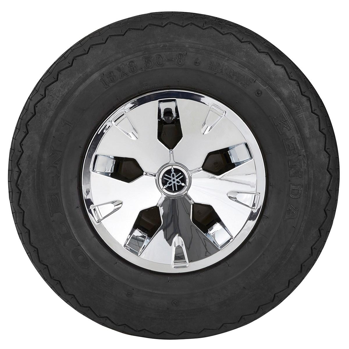 Exclusive to Yamaha, with the same improvements as The DRIVE wheel covers. Features a clip retention system that doesn't scratch your rim while being installed. Stem hole protection system to help protect the valve stem from damage. Easy to remove. Fits all models with stock 8" steel wheels.