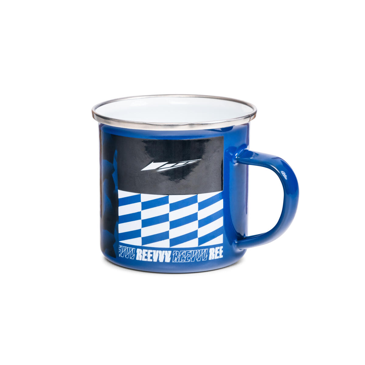 Disfruta de un té o un café con esta taza esmaltada y su diseño especial de Yamaha Racing.