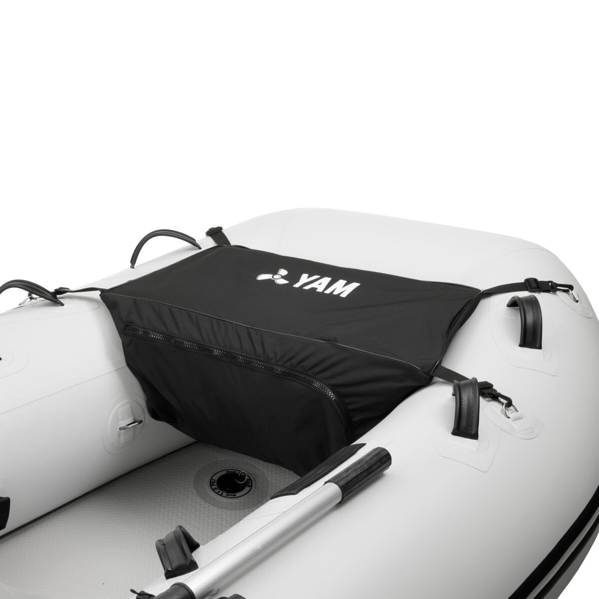 Add storage to your boat with this easy to install bow cover.