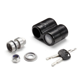 Protected your Yamaha outboard with this precision-cast lock. Highly corrosion resistant, and with ratlle prevention, this highly compact lock can be used with all portable outboard engines.