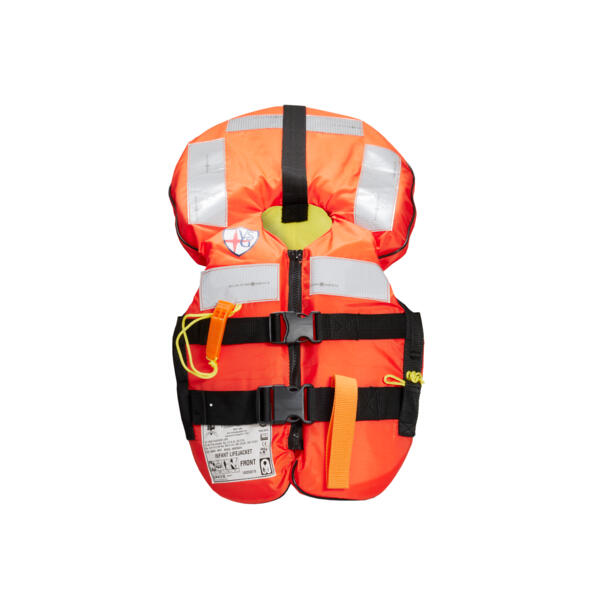 Orangefarbene Schwimmweste fur Babys