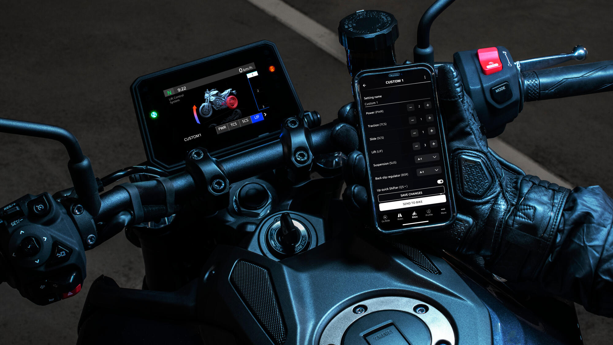 Individuell anpassbare Fahrmodi mit Yamaha Ride Control Einstellungen